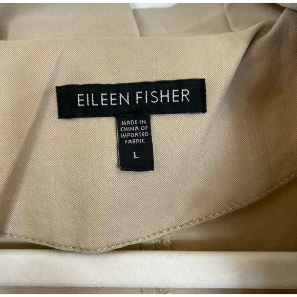 Eileen Fisher Tan Button Front Jacket Women's Large - Picture 10 of 13